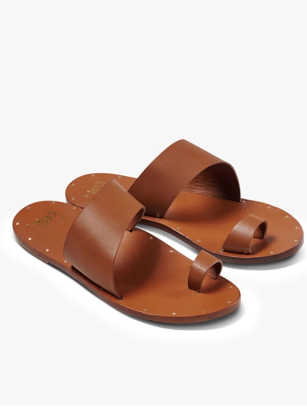 Beek Brown Tan Finch Leather Toe-Ring Sandal